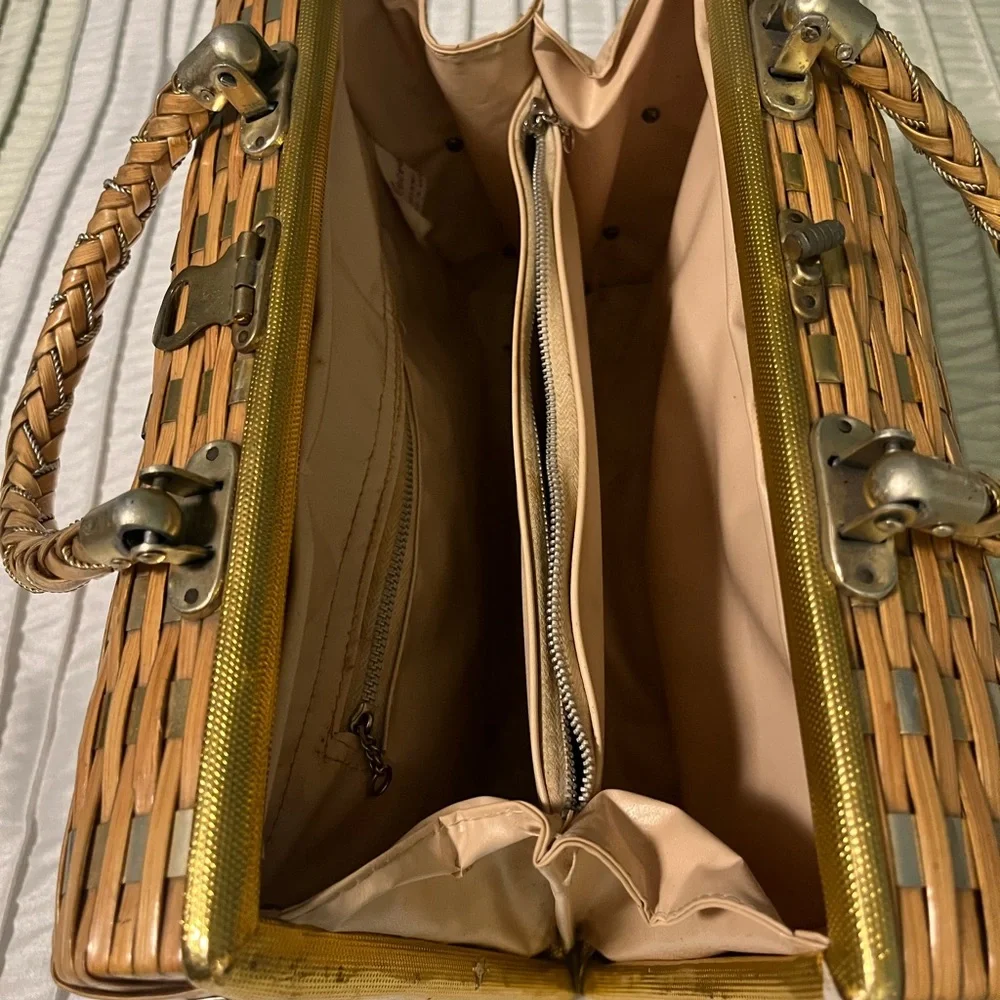 Vintage 1950’s Wicker Purse - Stylecraft Miami - Picture 3 of 10